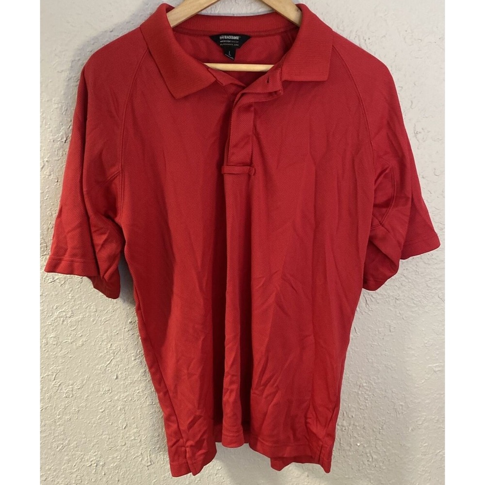 Blackhawk Warrior Wear Performance Polo Shirt Mens L Red Tactical Short‎ Sleeve